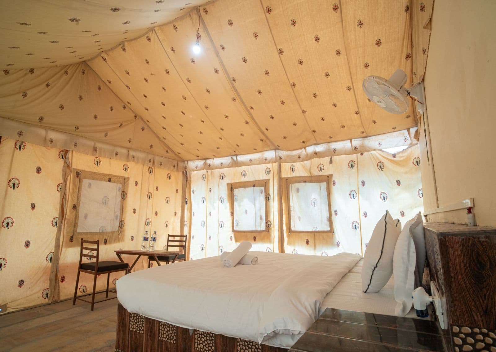 Luxury Glamping Tent Exterior with Private Verandah
