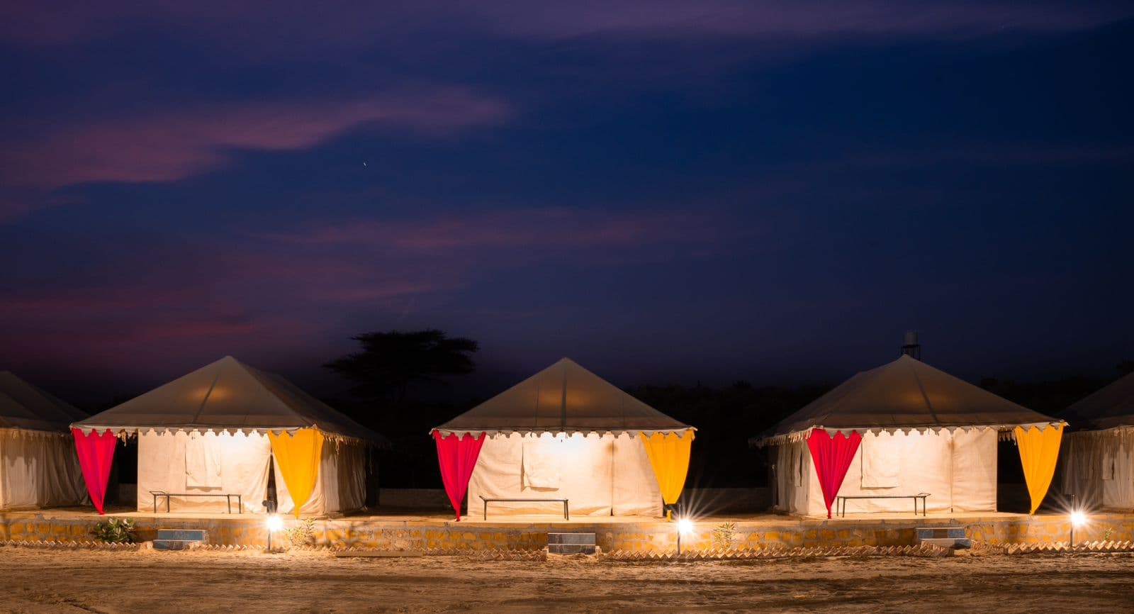 Golden Hour Starlight Desert Dining